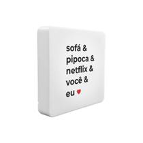 Luminária Box Slim com LED DecorFun - Sofá e Pipoca Luminária Box Slim com LED DecorFun - Sofá e Pipoca