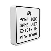 Luminária Box Slim Play Again USB Luminária Box Slim Play Again USB