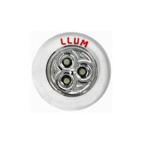 Luminária Button com 3 Leds Branca Ldbt3bc Llum - Bronzeart