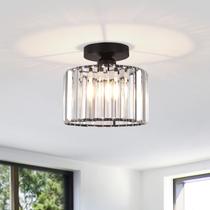 Luminária BUXVRCS Crystal Semi Flush Black 22x12x20 cm