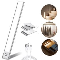 Luminária C/ Sensor Recarregável Para Guarda Roupas Armário Cozinha 3 Tons