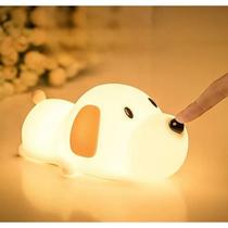 Luminária Cachorro LED Silicone Recarregável USB Luz Noturna Infantil Quarto Bebê Decoração Fofa Luminária Cachorro LED Silicone Recarregável USB Luz Noturna Infantil Quarto Bebê Decoração Fofa