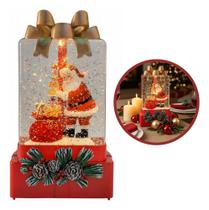 Luminária Caixa Presente Neve Papai Noel Musical Led Natal - Vermelho - Papai Noel Luminária Caixa Presente Neve Papai Noel Musical Led Natal - Vermelho - Papai Noel