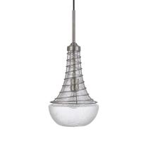 Luminária Cal Baraboo 60W, pendente de metal e vidro
