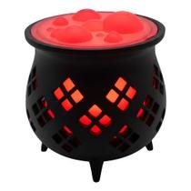 Luminária Caldeirão Dia Das Bruxas Halloween Vermelho Preto 12