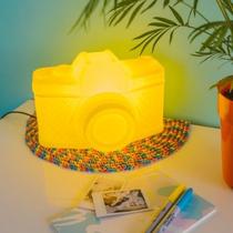 Luminária câmera amarela Luminária câmera amarela