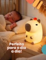 Luminária Capivara Abajur De Mesa Decorativa Para Quarto Infantil Led Toque Touch Luzes Noturna Recarregável Silicone Muda De Cor Presente Criança Cup