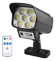 Luminária Carga Solar Led Sem Fio Sensor Presença C Controle 127/220v Preto Luminária Carga Solar Led Sem Fio Sensor Presença C Controle 127/220v Preto