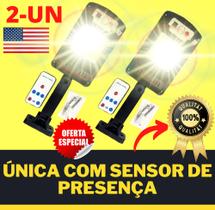 Luminária Carregamento Solar Led Sensor De Aproximação 4 led ORIGINAL