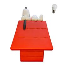 Luminária Casa Snoopy Casinha Vermelha com Lâmpada LED