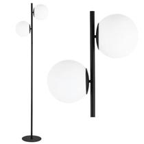 Luminária Chão 162Cm Jabuticaba 2 Globos Vidro Pedestal
