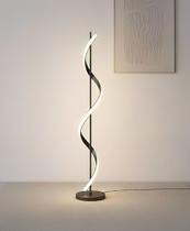 Luminária Chão Moderna Minimalista Slim Perfil LED Integrado Espiral - 1,20m