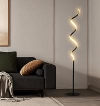 Luminária Chão Moderna Slim Sofisticada Espiral em LED (Inclusa) - 1,00m
