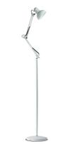 Luminária Chão Pedestal Articulada Tipo Coluna Branco Office Lamp