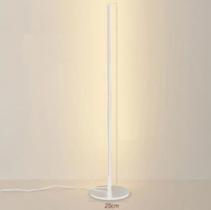 Luminária Chão Slim Linear Perfil Alumínio e Acrílico para Fita LED - Base redonda - Altura 90cm