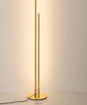 Luminária Chão Slim Moderna 2 Perfis p/ Fita LED (Inclusa) - 95cm