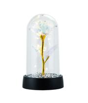 Luminária Cilíndrica Rosa Prateada Lilás Confete Prateado 15cm