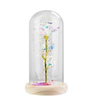 Luminária Cilíndrica Rosa Vermelha ou Branca 22cm