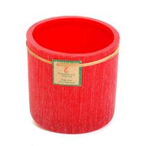 Luminária Cilíndrica Vermelha 9,5 x 10 Cm