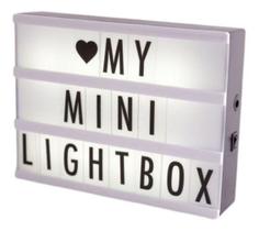 Luminária Cinema Light Box Led A4 + 96 Letras Números Ícones Luminária Cinema Light Box Led A4 + 96 Letras Números Ícones