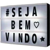 Luminária Cinema Light Box Led A5 96 Letras Números Ícones Letreiro Luminária Cinema Light Box Led A5 96 Letras Números Ícones Letreiro