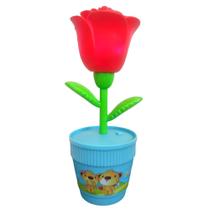 Luminária Cofre Reutilizável Vaso com Flor - Pilha ou USB