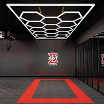 Luminária Colmeia Led 14 Células Teto Parede Oficina Sigma 127/220v Branco