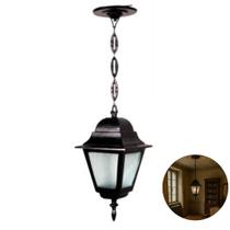 Luminária Colonial Alumínio com Corrente Canadá Menor