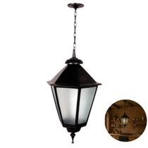 Luminária Colonial Aluminio com Corrente Italiana Luminária Colonial Aluminio com Corrente Italiana
