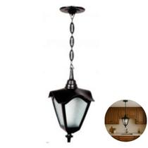 Luminária Colonial Alumínio com Corrente Romana Menor Luminária Colonial Alumínio com Corrente Romana Menor