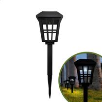 Luminária Colonial LED Solar Espeto Decoração de Jardim