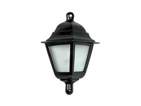 Luminária Colonial Meia Cara Canadense em Alumínio e Vidro