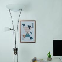 Luminária Coluna Abajur de Chão em Metal Cromado e Vidro Branco Fosco com Luz para Leitura 1,8m F019 - Global Iluminação