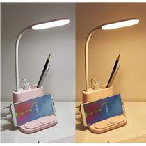 Luminária com Carregador Celular e Porta Lápis Usb Touch......