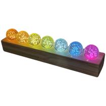 Luminária com Esferas dos Sete Chakras (33cm) Luminária com Esferas dos Sete Chakras (33cm)