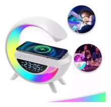 Luminária Com Rádio Relógio Caixa De Som Bluetooth G Speaker Carrega Celular - BMAX Luminária Com Rádio Relógio Caixa De Som Bluetooth G Speaker Carrega Celular - BMAX