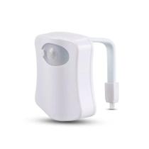 Luminaria Com Sensor De Presenca Para Vaso Sanitario Luz Movimento Privada Criança Led 8 Cores Noturna Banheiro Luminaria Com Sensor De Presenca Para Vaso Sanitario Luz Movimento Privada Criança Led 8 Cores Noturna Banheiro