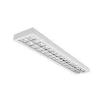 Luminária Comercial Calha Sobrepor Slim 2x18/20w 1250mm Tubular T8 com 19 Aletas