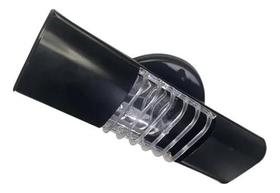 Luminária Compacta Preta Com Aletas Transparente RCG 1xE27