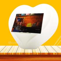 Luminária Coração Porta Retrato Para Iluminar e Decorar Lâmpada LED Branco 10010499B Luminária Coração Porta Retrato Para Iluminar e Decorar Lâmpada LED Branco 10010499B