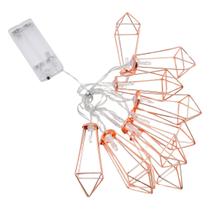 Luminária Cordão Fio Luz LED Rose Gold Geométrico Decoração Luminária Cordão Fio Luz LED Rose Gold Geométrico Decoração