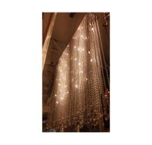 Luminaria Cortina Cascata Transparente 300cm Cristal Formosa