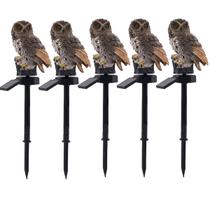 Luminaria Coruja Solar Kit 5 Uni Iluminaçao Led Decoraçao Rua Quintal Varanda Jardim Enfeite Escutura Aves Luminaria Coruja Solar Kit 5 Uni Iluminaçao Led Decoraçao Rua Quintal Varanda Jardim Enfeite Escutura Aves