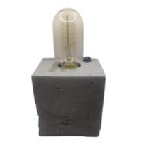 Luminaria Cubo Concreto Rustico Industrial 110/220v Luminaria Cubo Concreto Rustico Industrial 110/220v