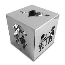 Luminária Cubo Modelo Companheiro em Inox