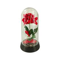 Luminária Cúpula A Bela E A Fera A Rosa Encantada Amor Lindo