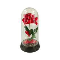 Luminária Cúpula A Bela E A Fera A Rosa Encantada Amor Lindo