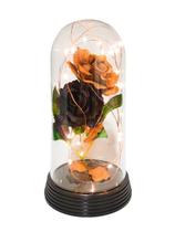 Luminária Cúpula Rosa Dupla Dourado e Preto Aveludadas Presente para namorada