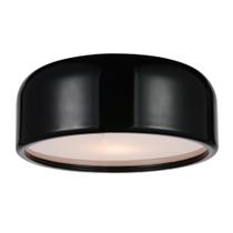 Luminária CWI Lighting Campton 14" Black Flush Mount