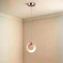 Luminária De Acrílico Pendente Led Redondo Teto Sala Quarto Luz 3000K Bivolt Luminária De Acrílico Pendente Led Redondo Teto Sala Quarto Luz 3000K Bivolt